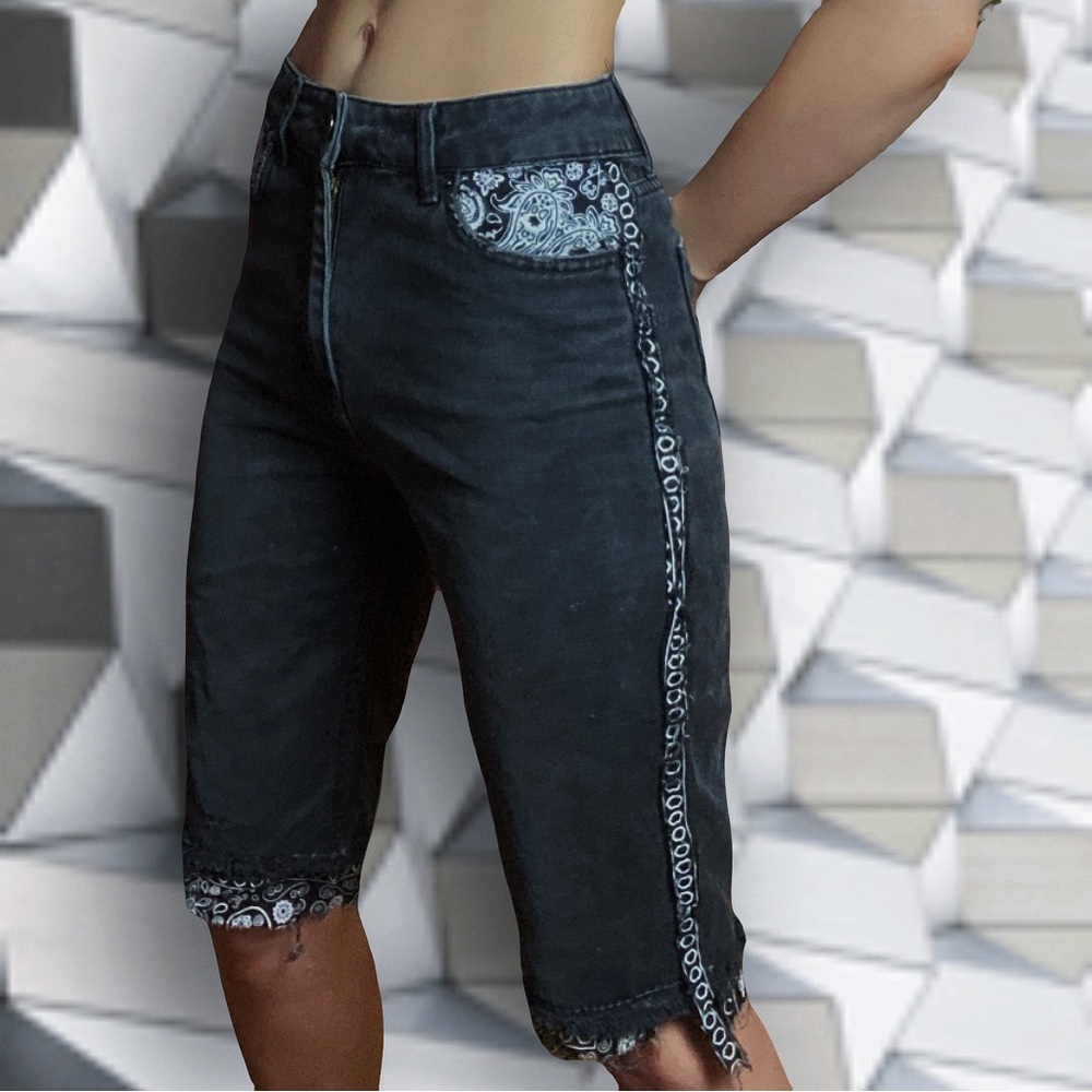 GRL Bandana Jeans Short